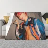 Choi San Ateez Throw Blanket Sofa Quilt halloween Moving Blanket Blanket Luxury 1