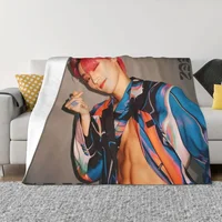 Choi San Ateez Throw Blanket Sofa Quilt halloween Moving Blanket Blanket Luxury 1