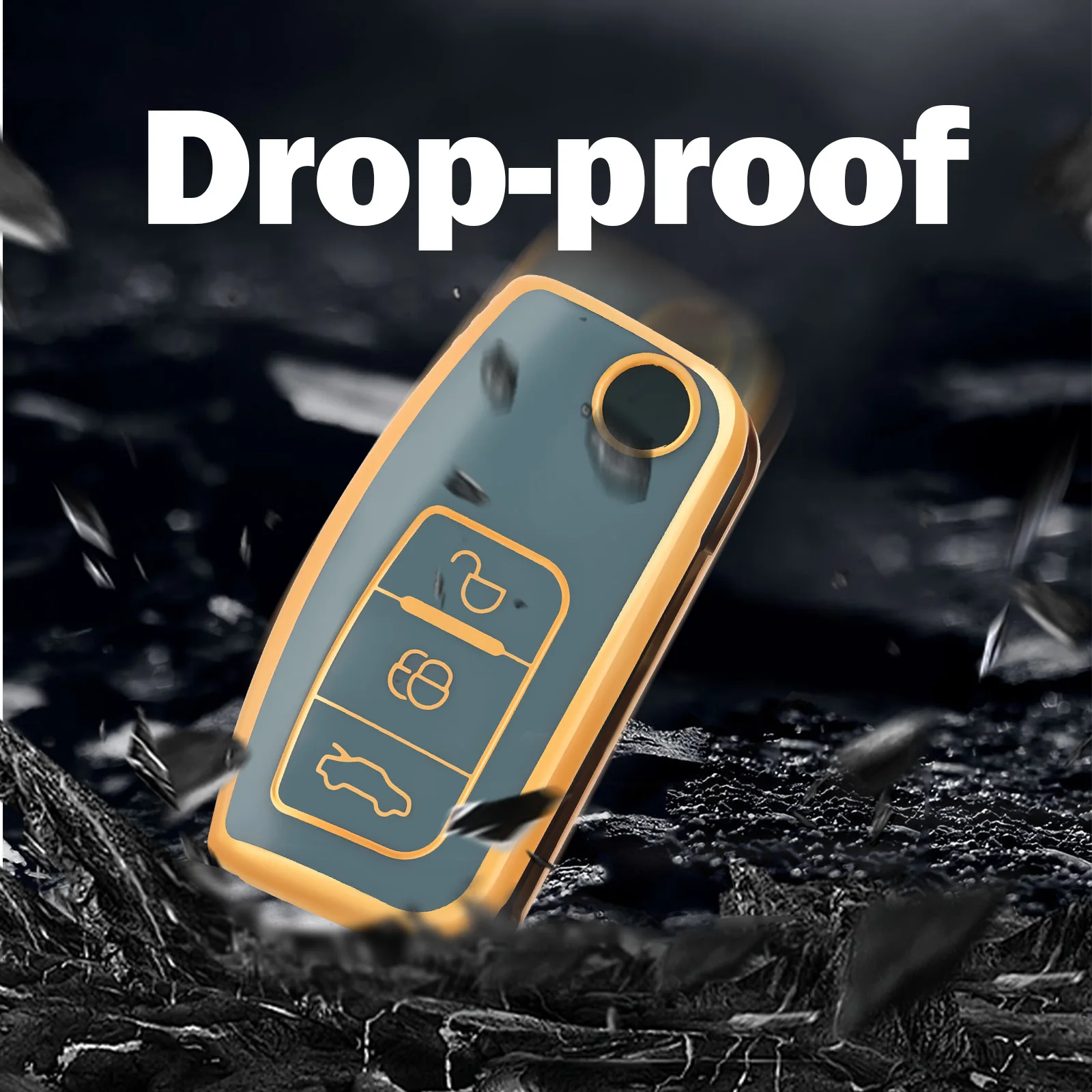 Premium Key Fob Cover Case Shell for Popular Ford Models