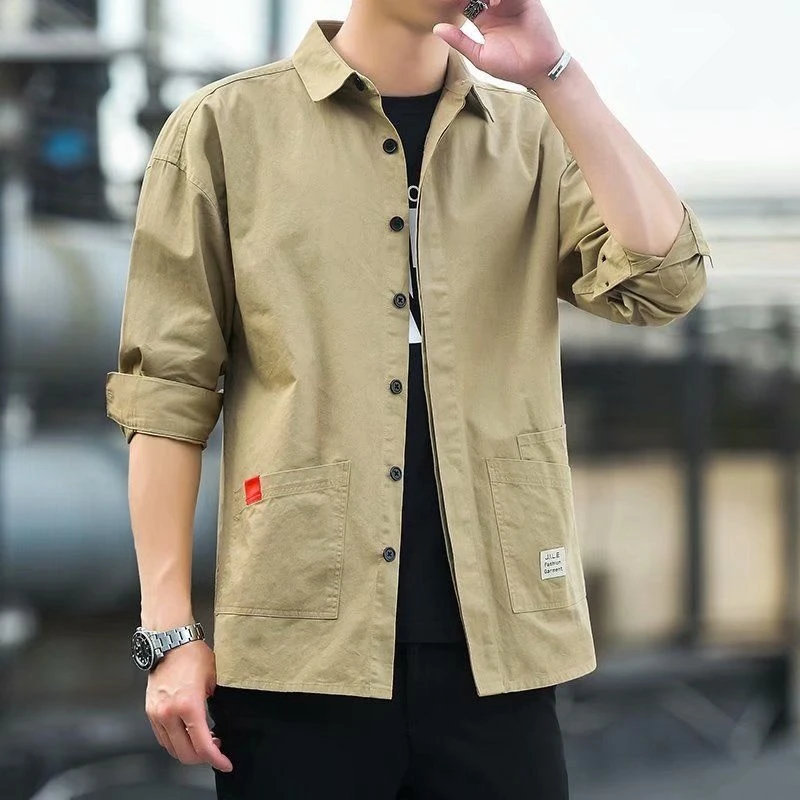 Men long sleeves casual retro shirt Outlet