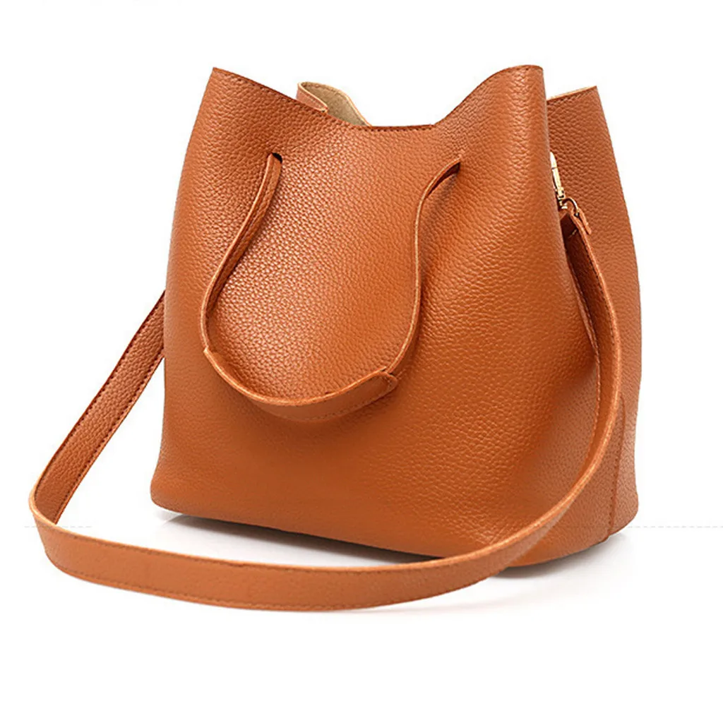 4pcs/Set Pu Leather Handbag Shoulder Bags Purse Set Tote Bag Crossbody Bag Wallet Purse Messenger Satchel For Women 2024