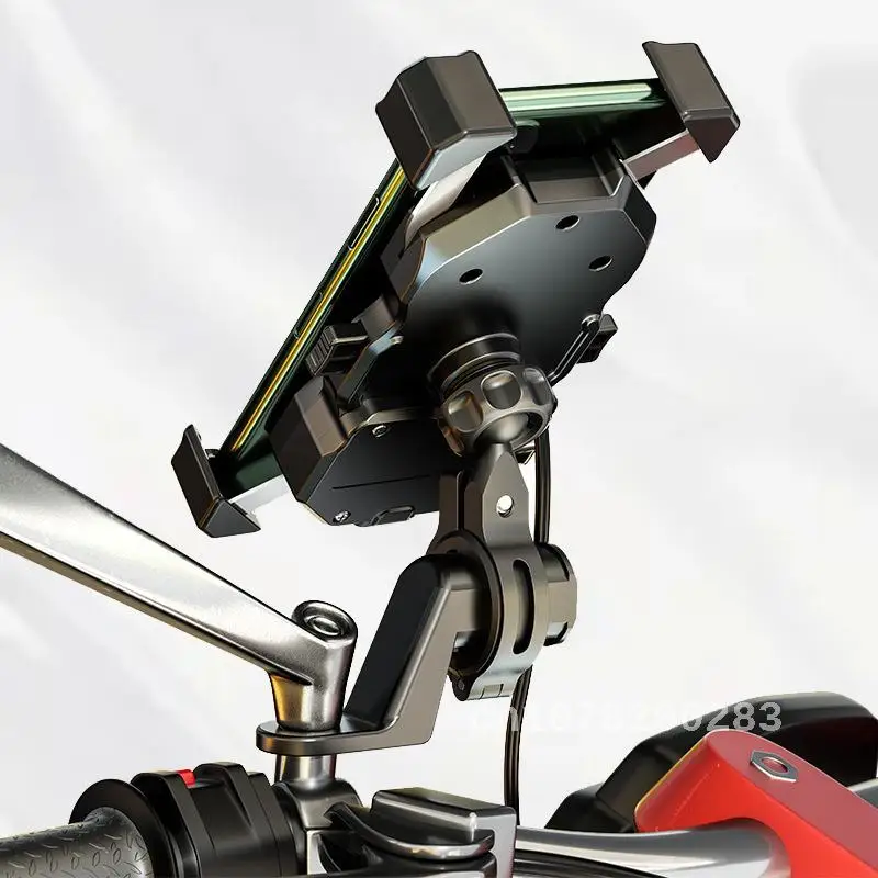 Kewig Motorcycle Phone Holder With 15w Wireless Charging And Qc3.0 Fast Charging Suitable For Outdoor Travel And Riding