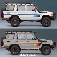 Car sticker FOR Toyota Land Cruiser LC70 LC76 LC79 LC8 modified customized sports Body Waist Line Styles Decal Vinyl accessories