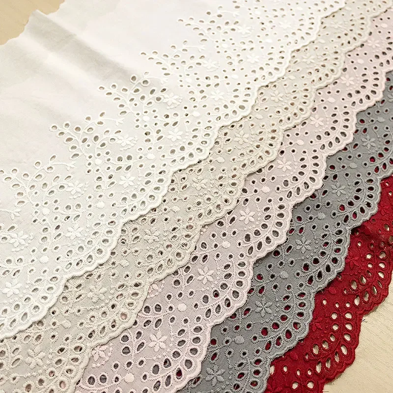 Exquisite Off white Cotton Embroidery Lace Openwork Cotton Cloth DIY Clothing Accessories Curtains width 20cm RS429 3-5yards/lot lace fabric lace garment accessories lace sewing supplies lace accessories lace sewing accessories clothing accessories clothing craft accessories