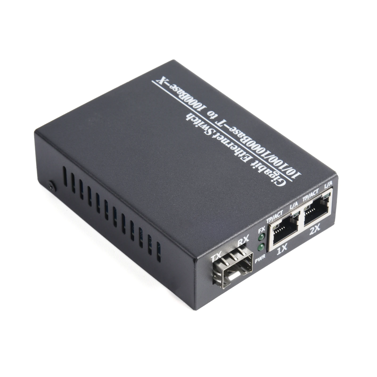 1PCS Gigabit SFP Media Converter 1 SFP to 2 RJ45 Transceiver 10/100/1000M Fiber Optic Switch With 3KM/20KM LC/SC Module