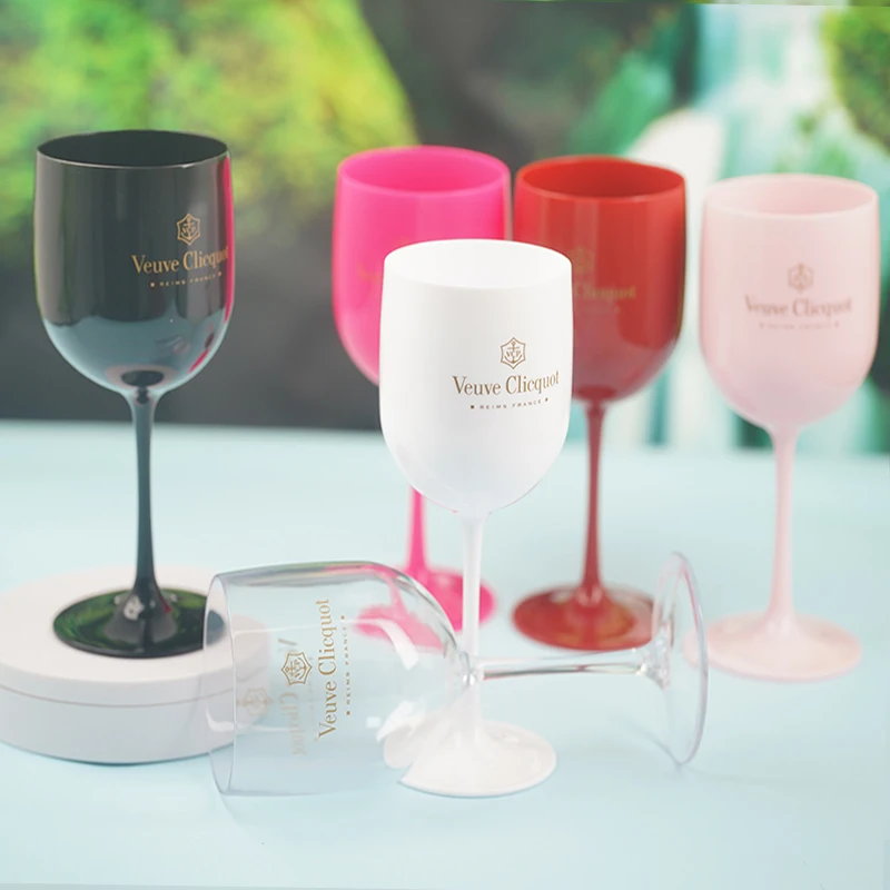 Champagne Flutes Plastic Veuve Clicquot Wine Glasses Dishwashersafe