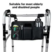 Wheelchair Armrest Side Storage Bag Waterproof Portable Pocket with Reflective Strip for Seniors Elderly Wheelchair Accessories 2