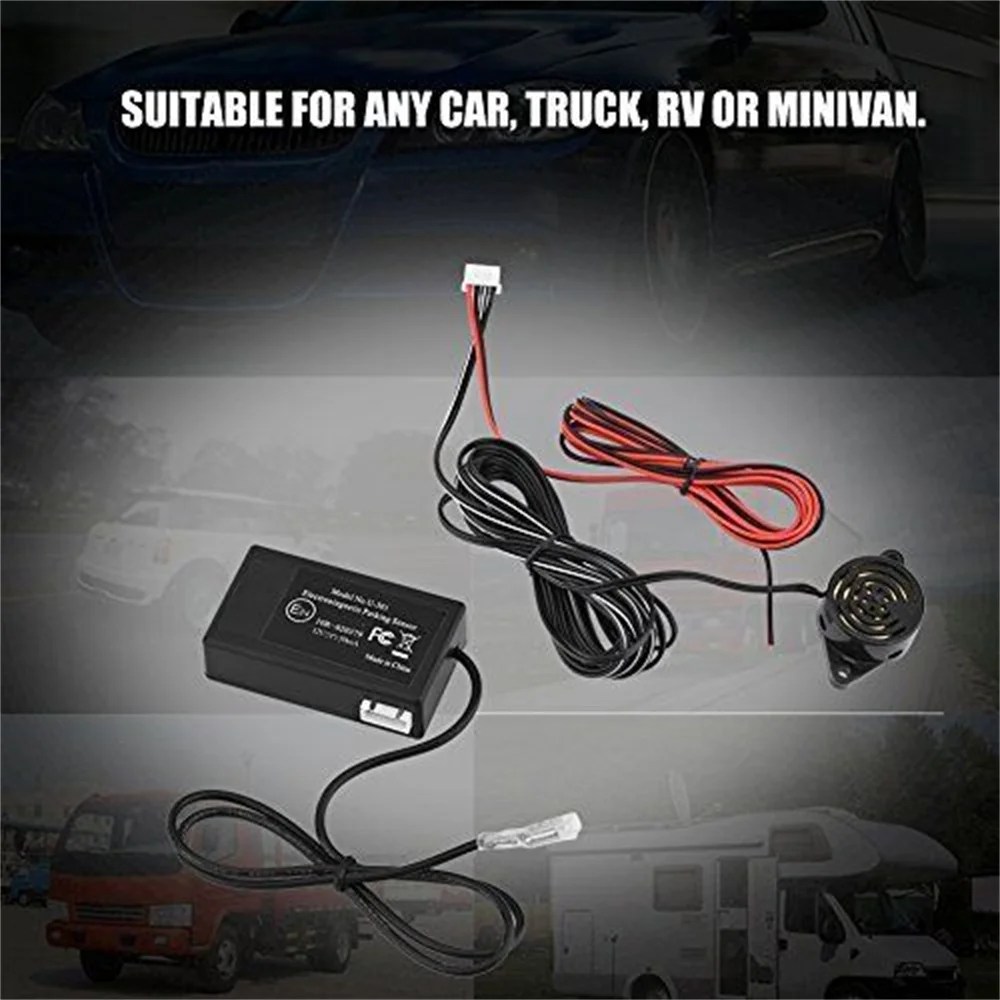 Electromagnetic Auto Car Parking Sensor Reversing Reverse Backup Radar Buzzer Alarm No Drill No Hole Car Detector car safety system