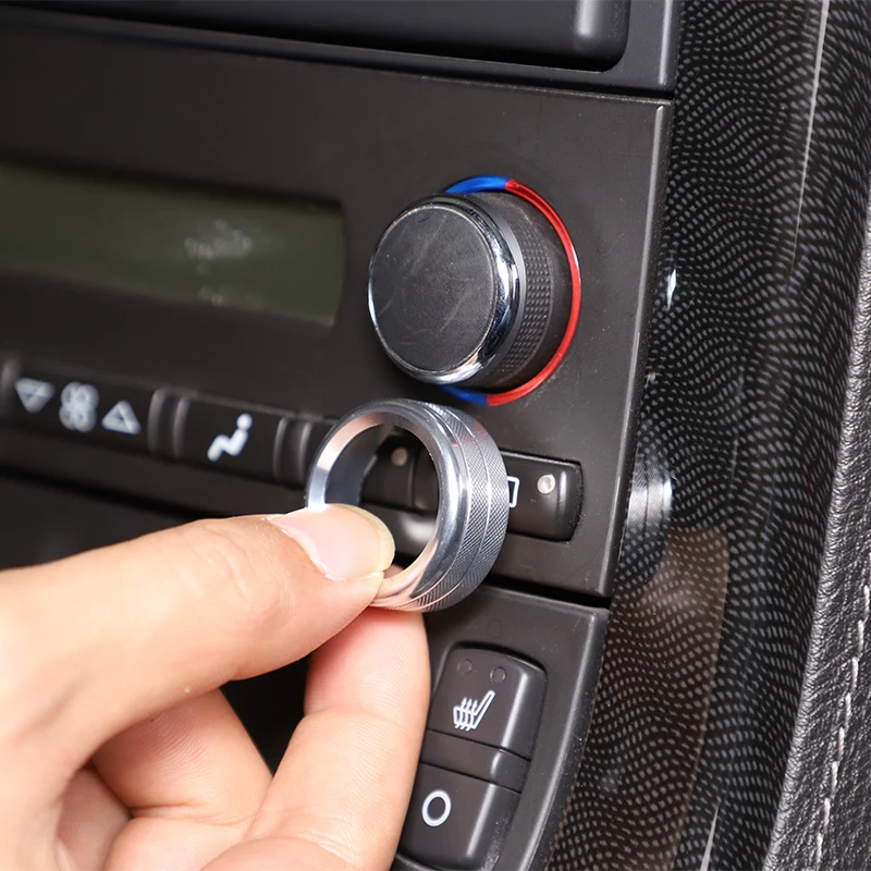 Aluminum Alloy Knob Covers For Corvette C6 (2007-2013) – Red AC & Radio Switch Trim Rings | Interior Upgrade Accessories