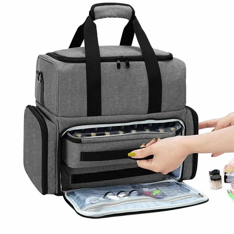 

Сумка для переноски эфирного масла, дорожная сумка для макияжа, сумка для лака для ногтей, коробка для хранения косметики, органайзер для духов и помады, сумка