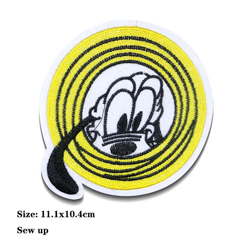 Disney Mickey Minnie Mouse Chenille Icon Towel Embroidery Applique Patches  For Clothing DIY Sew up Patch