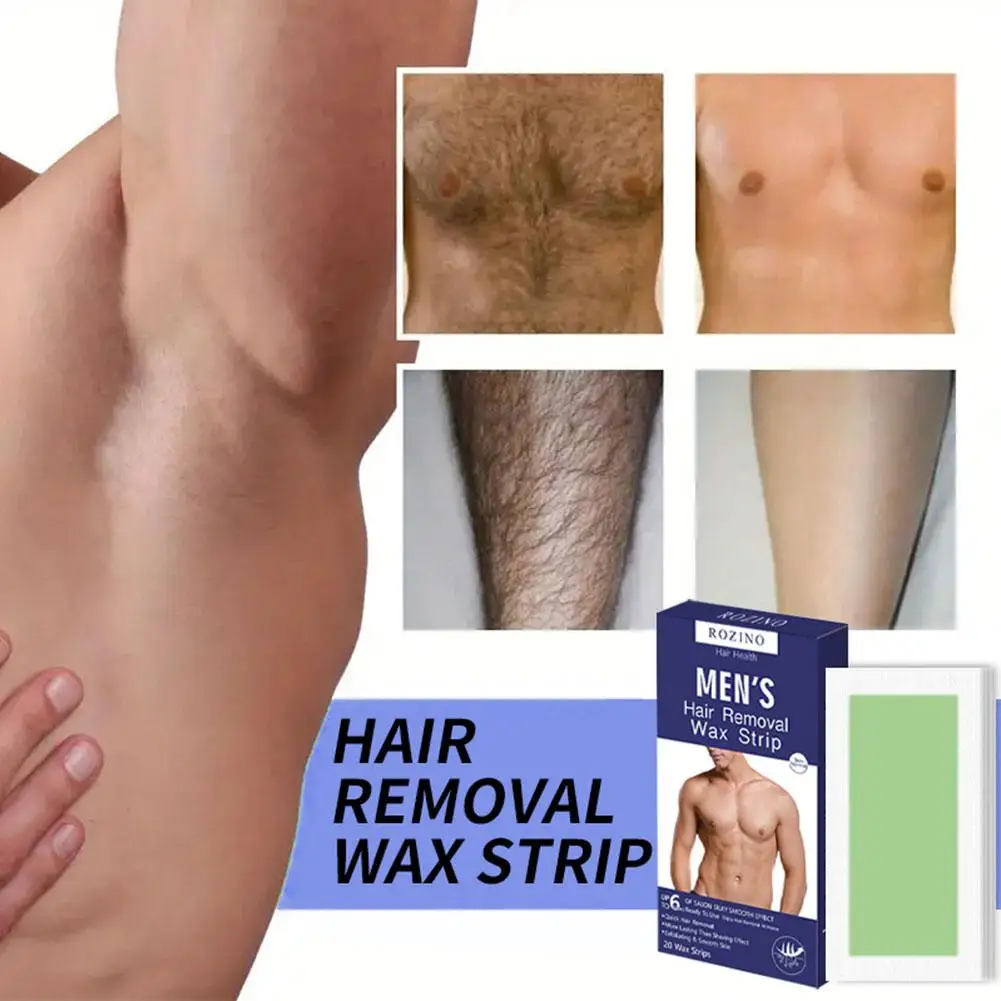 20stick Professional Hair Removal Wax Strips for Summer Depilation Double Sided Cold Wax Paper for Leg Body Face