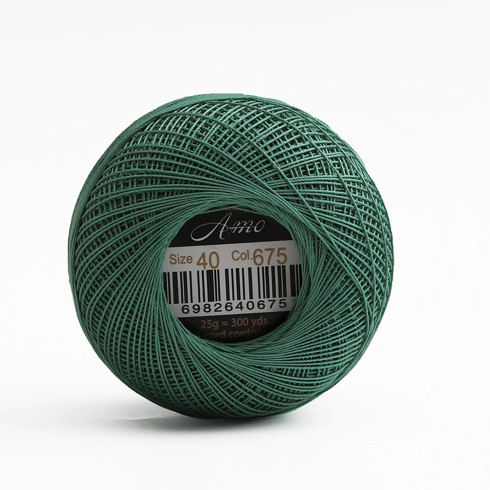 Größe 40, doppelt merzerisierter Häkelgarn aus ägyptischer Baumwolle, perfekt für Occhi-Projekt, 25-Gramm-Kugel, 300 Yards, 56 Farben erhältlich – Detail 18
