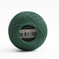 Premium 40 - Size Double Mercerized Egyptian Cotton Crochet Thread - Perfect for Tatting Projects, 25g Ball, 300 Yards, Available in 56 Vibrant Colors (675)