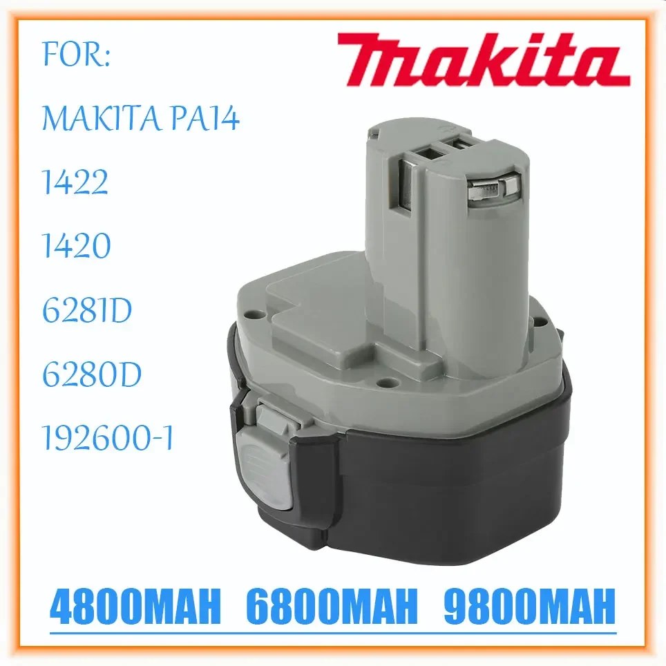 

100% Original 14.4V 9800mAh NI-CD Power Tool Battery MAKITA 14.4V Battery for Makita PA14,1422,1420 192600-1 6281D 6280D