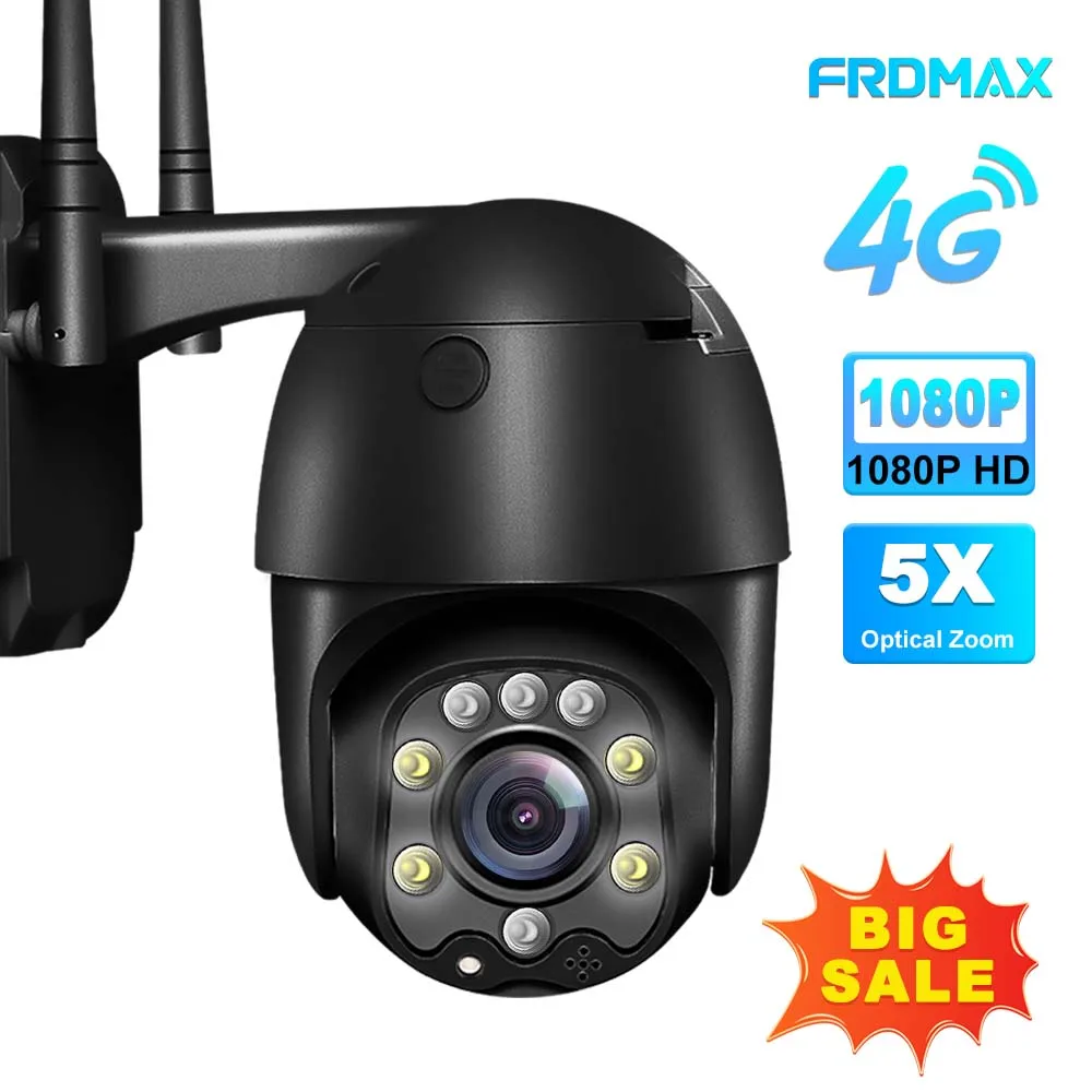 

5X Optical Zoom WiFi IP Camera Outdoor 1080P 4G SIM PTZ Security Camera AI Tracking Security Protection CCTV Video Surveillance