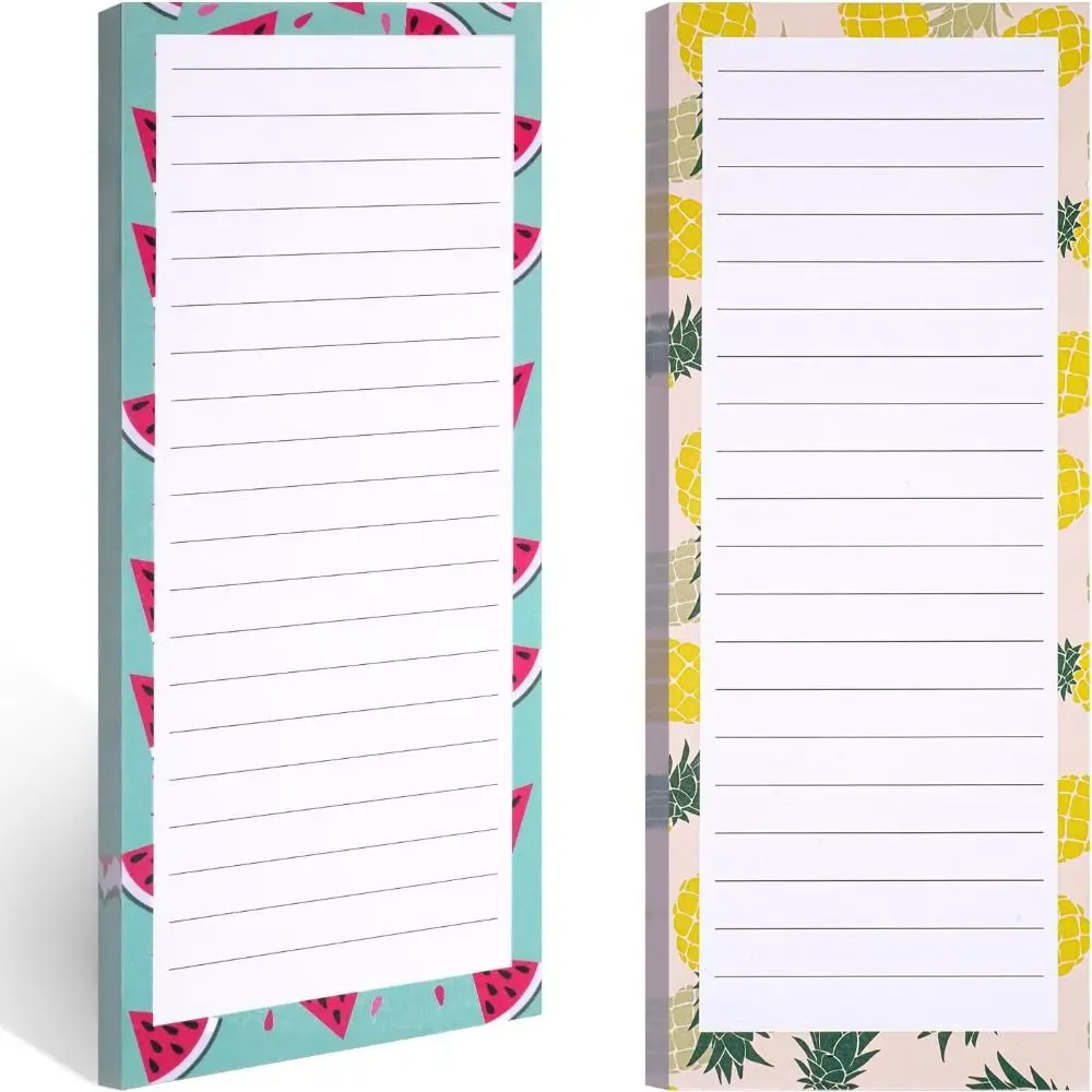 Description Picture 5 of itemFruit Pattern Magnetic Shopping List Pad Planner Note Pad for Fridge To Do Appointment Reminders Clear Printing Smooth Writing