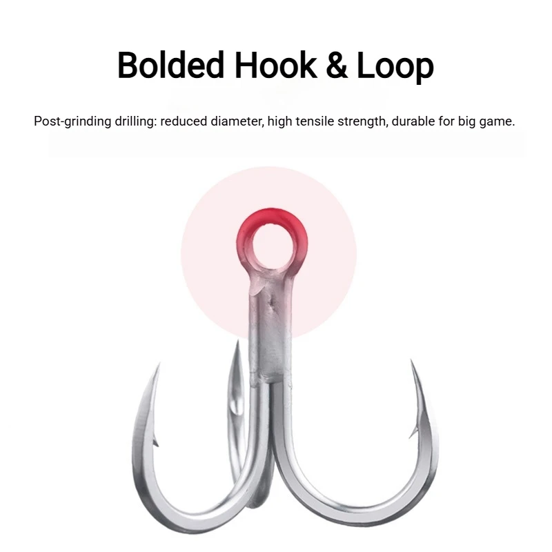 5/6/7PCS High carbon steel Triple Fishing Hooks  4X Treble Fishing Hook Crankbaits Spinners Replacement Fishing Hook Hard Lures