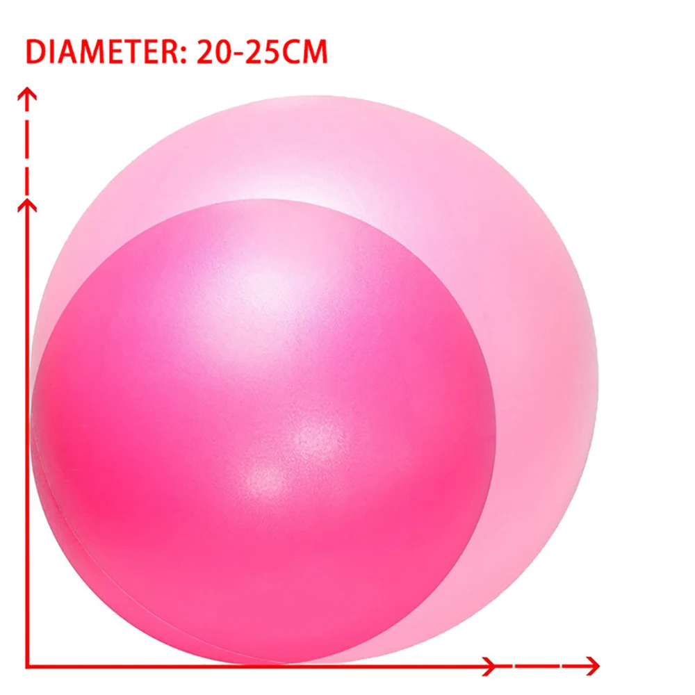 25cm Yoga Ball PVC Matte Thickened Pilates Balance Ball Exercise Gymnastic Training Aid Exercise Gym Home Fitness Core