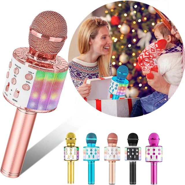 Microphone Bluetooth sans fil pour enfants, microphone de karaoké pour  adultes, jouets pour garçons et filles, cadeau pour fête d'anniversaire -  AliExpress