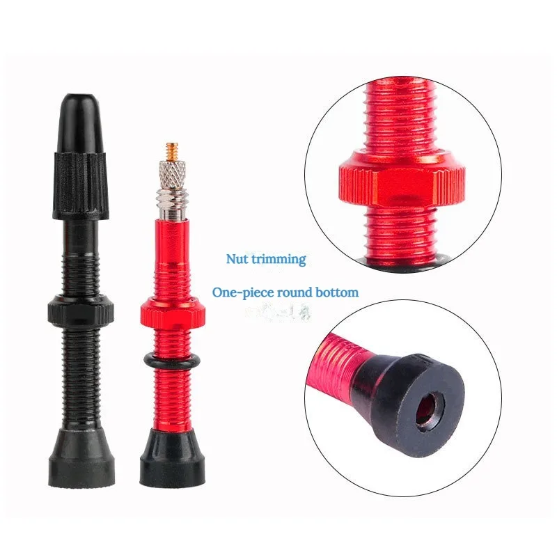 40/60/80/100/120mm Tubeless Valves Bike Aluminum Alloy Presta Nipples Removable Core Air Valve For Road MTB Bicycle bicycle air valve bicycle tubeless valve bicycle valve