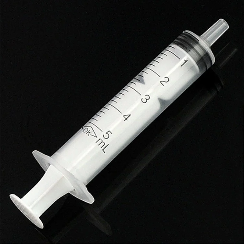 Disposable Plastic Syringe 10x Disposable Plastic 5ml Injector Syringe No Needle for Lab Nutrient Measuring Small Pet Food Feeder