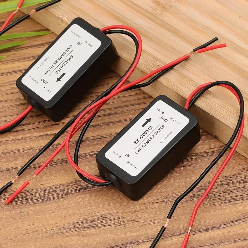 Broken Line Style Rectifier DC 12V Power Car Rear View Camera Power Relay Capacitor Auto Relay Capacitor Filter Connector