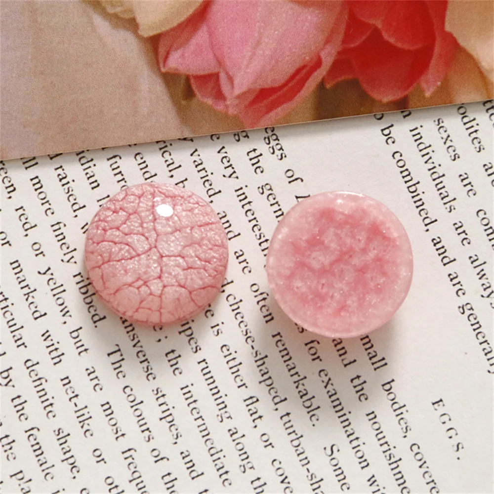 WFFNNKC 레트로 대리석 균열 하프 라운드 레진 플랫백 카보숑 귀걸이 쥬얼리, 의류 신발 단추 찾기, DIY 바느질 장식, 20 개