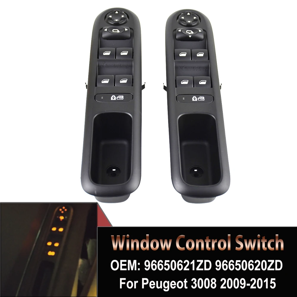 

Master Power Window Switch For Peugeot 3008 5008 2009-2015 Hatchback Wagon Left Front Door Lifter Switch 96650620ZD 96650621ZD