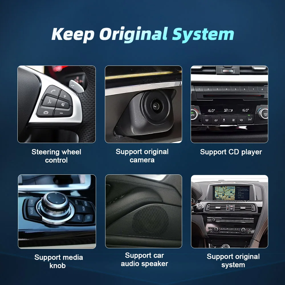 Pantalla Carplay de 12.3 pulgadas para BMW X3 X4 F25 F26 Reproductor multimedia para coche Radio Android Auto GPS Navegación 6