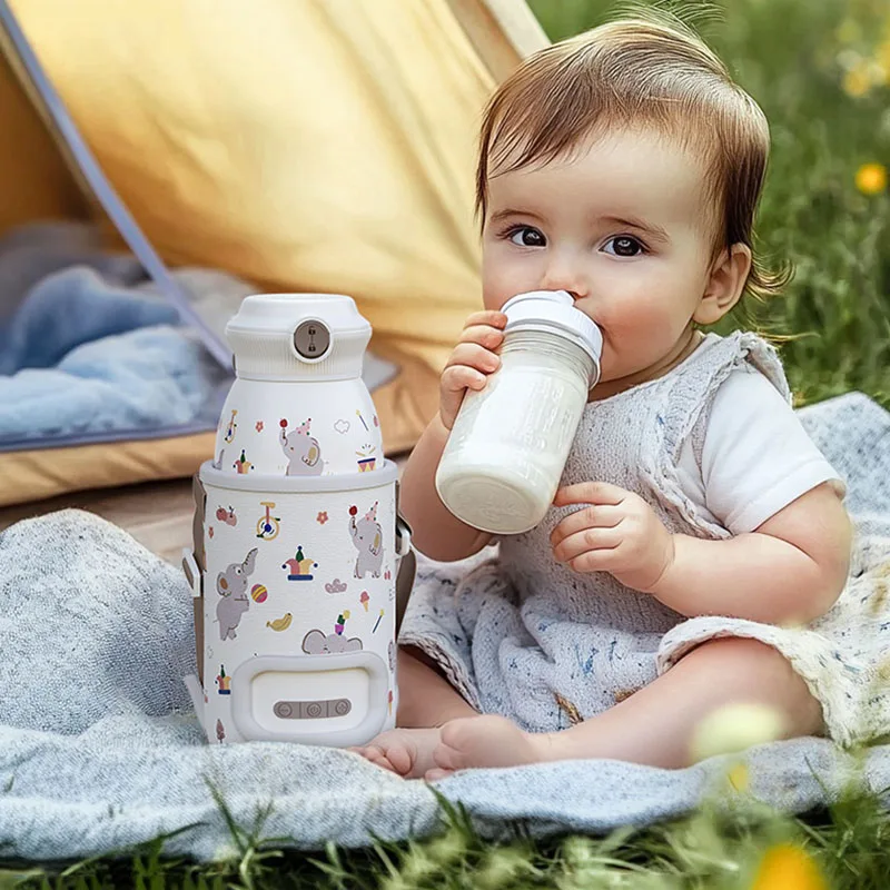 Wireless Electric Water Cup Heating Insulation Cup 500ML Heat to 35℃ to 55℃ 75℃ 85℃ 100 ℃ with Bouncing Cup Lid USB Charge 5
