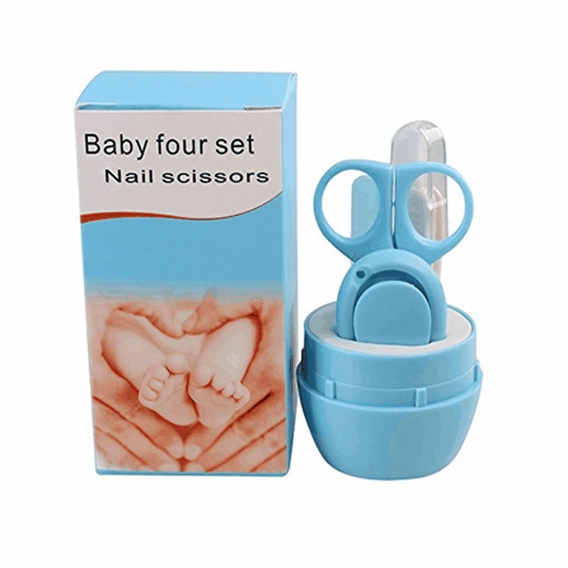 Kids Newborn Childish Baby Kit Items Nail Trimmer Cutter 4PCS Infant Nail Clipper Scissors Safe Tools Kids Newborn