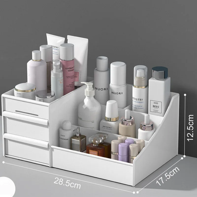 Makeup Organizer Makeup Storage Box Cosmetic Storage Box Storage Box Multifunctional Cosmetic Storage Box Vanity Bathroom Universal Compartment Storage Rack
