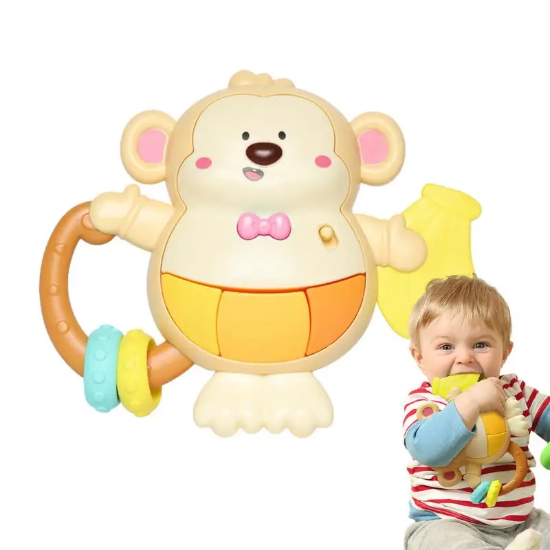 

Musical Teething Toy Sensory Silicone Monkey Activity Music Toy Light Up Music Learning Education Toys Easy Hold Early