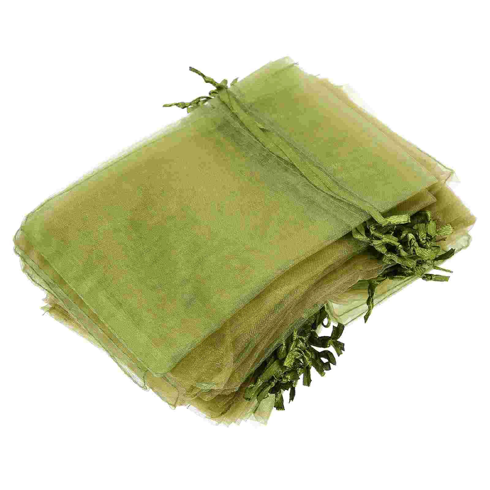 

Clear Gift Bags Protection Bags Covers: 50Pcs Netting Bags Garden Clear Gift Bags Drawstring Net Bag Insects Net Mesh Against