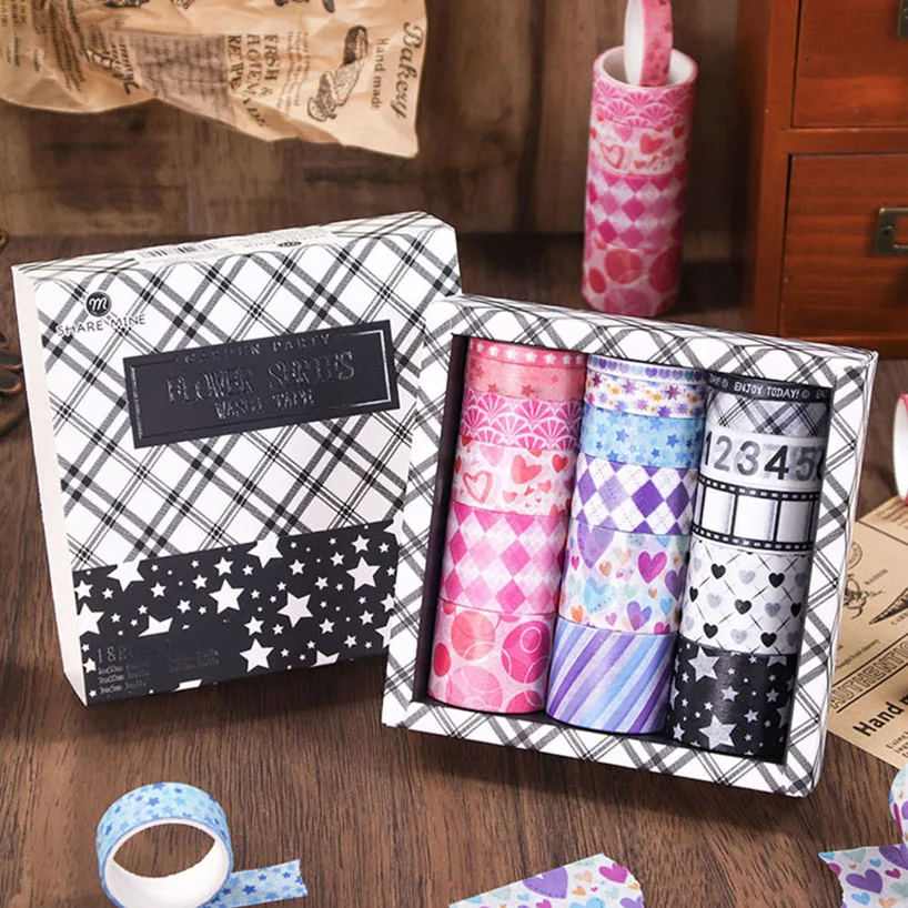 18 Rolls Van Gogh Washi Tapes Journaling Supplies Washi Tape Retro Diary Cinta Adhesiva Decorativa Scrapbooking Washitape 4