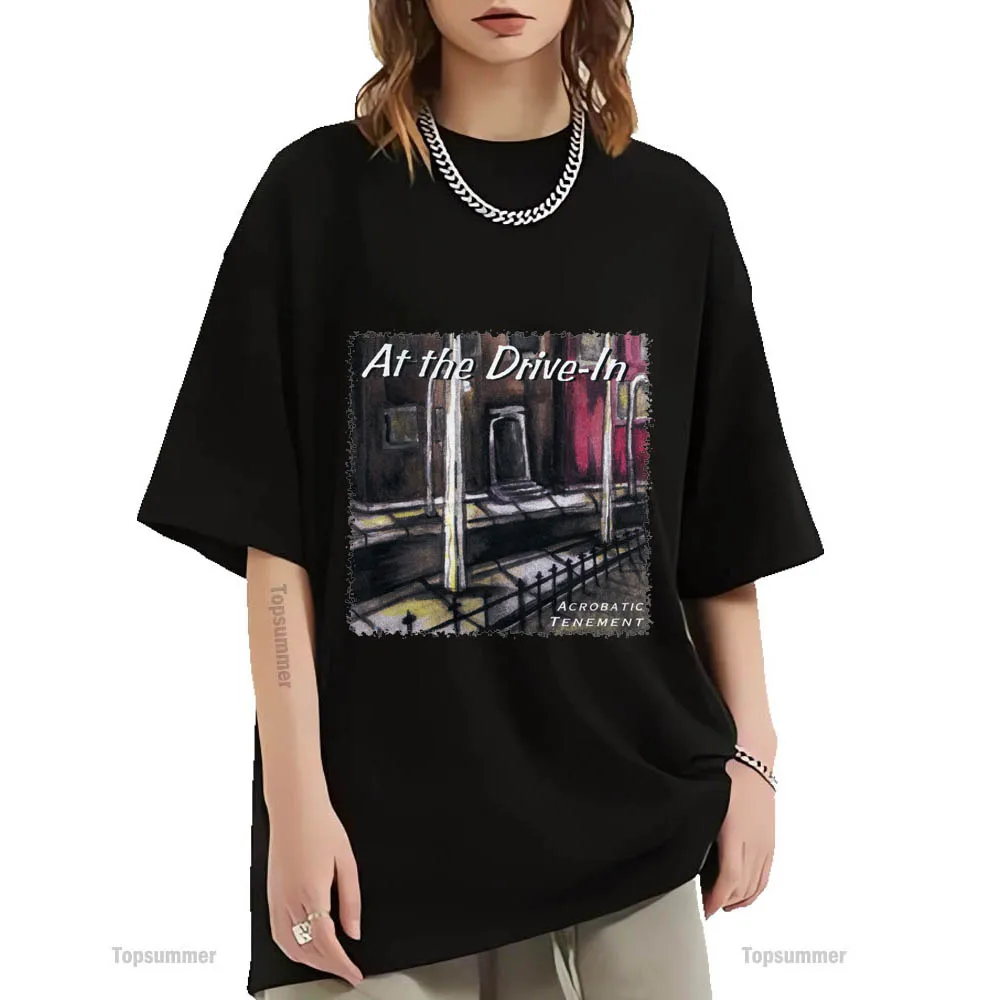 

Acrobatic Tenement Album T Shirt At the Drive-In Tour T-Shirt Teens Streetwear Fashion Black Tshirt Boys Girls Street Top