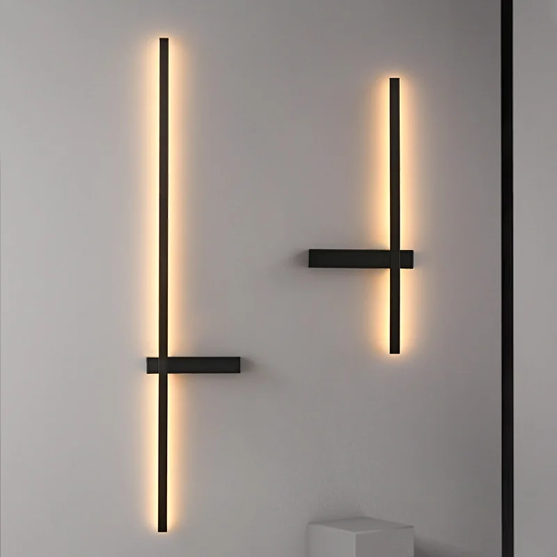 Description Picture 2 of itemCreative Linear Wall Lamp Fashionable Nordic Simple Style Outdoor Lighting Waterproof Living Room Bedroom Long Strip Wall Light