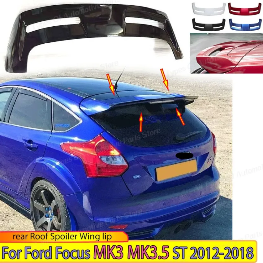 Spoiler sul tetto posteriore labbro dell'ala per Ford Focus MK3 MK3.5 ST 2012-2018 ali posteriori del bagagliaio kit corpo ala superiore tuning ricambi auto trim