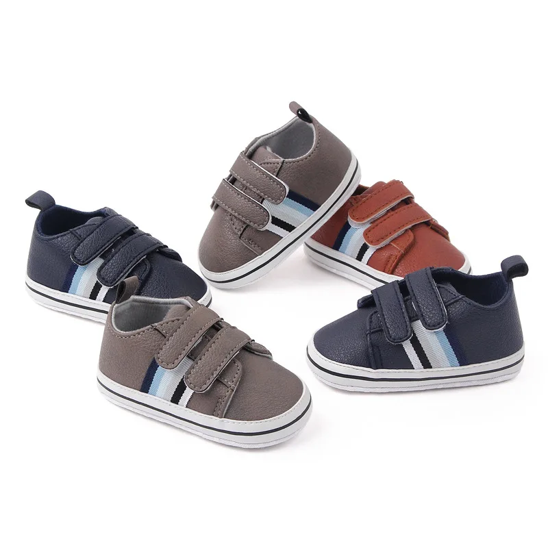 

Boys And Girls Gentleman Shoes Soft Soled PU Shoes Leisure Sports Shoes Newborn First Walk 0-18Months Bed Shoes