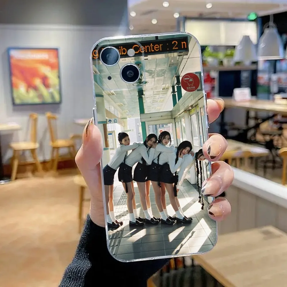Фото Чехол для телефона KPOP I-ILLIT для iPhone 15,14,13,12,11 Plus,Pro,Max,XR,XS,X,7,8 Plus,SE, мини прозрачный силиконовый мягкий №5