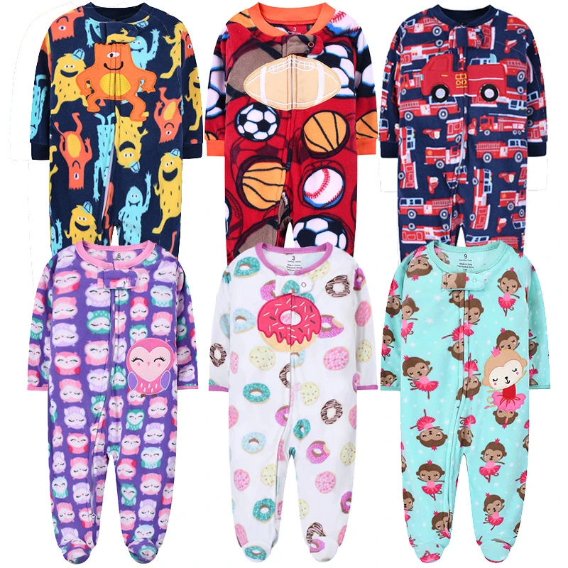 Pelele de forro polar para bebé, mono cálido con cremallera, traje de escalada, cubierta de pie, Ropa para recién nacido de 0 A 12 Meses, 2023