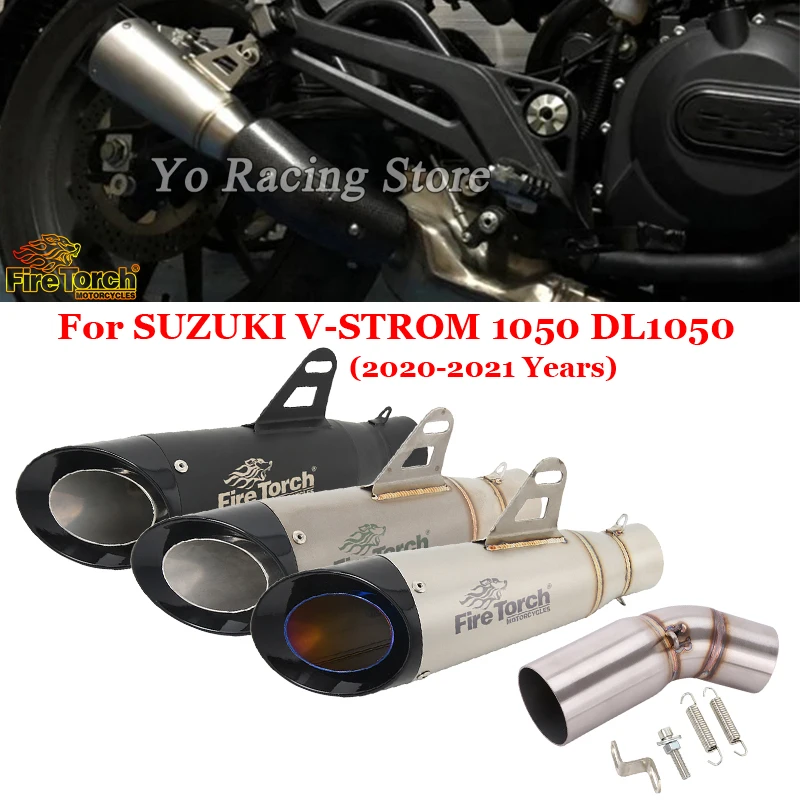 

Slip On For SUZUKI V-STROM 1050 DL1050 2020 2021 Motorcycle Exhaust Escape Modify Middle Link Pipe 51mm Muffler Moto DB Killer