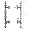 1Pair 1/12 Scale Miniature Door Handles Dollhouse Mini Furniture Retro Door Handle Model DIY Dollhouse Metal Accessories 3