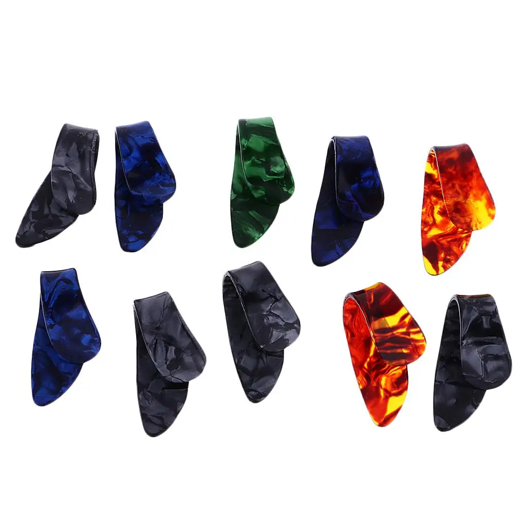10pcs Electric / Acoustic / Bass Guitar Finger Thumb Pick Picks Random