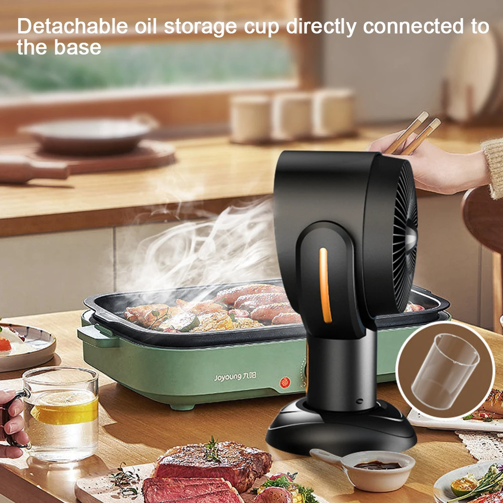 New Desktop Range Hood for Kitchen USB Charging Exhaust Hood Suction Large Suction Absorbs Oil Air Blower for Indoor BBQ Hot Pot 5