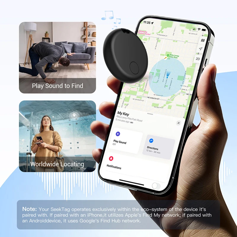 Kieslect Incard SeekTag IP67 עמיד לאבק ולמים Bluetooth 5.4
