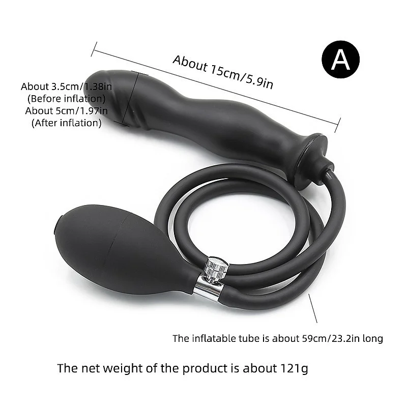 Go Out Inflatable Anal Plug Expandable Dildo Pump Butt Plug Anal Dilator Prostate Massage Anus