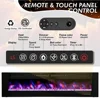 72" Electric Fireplace Remote Control Touch Screen Linear Heater Reversible Installation Adjustable Heat Levels Energy Efficient 3