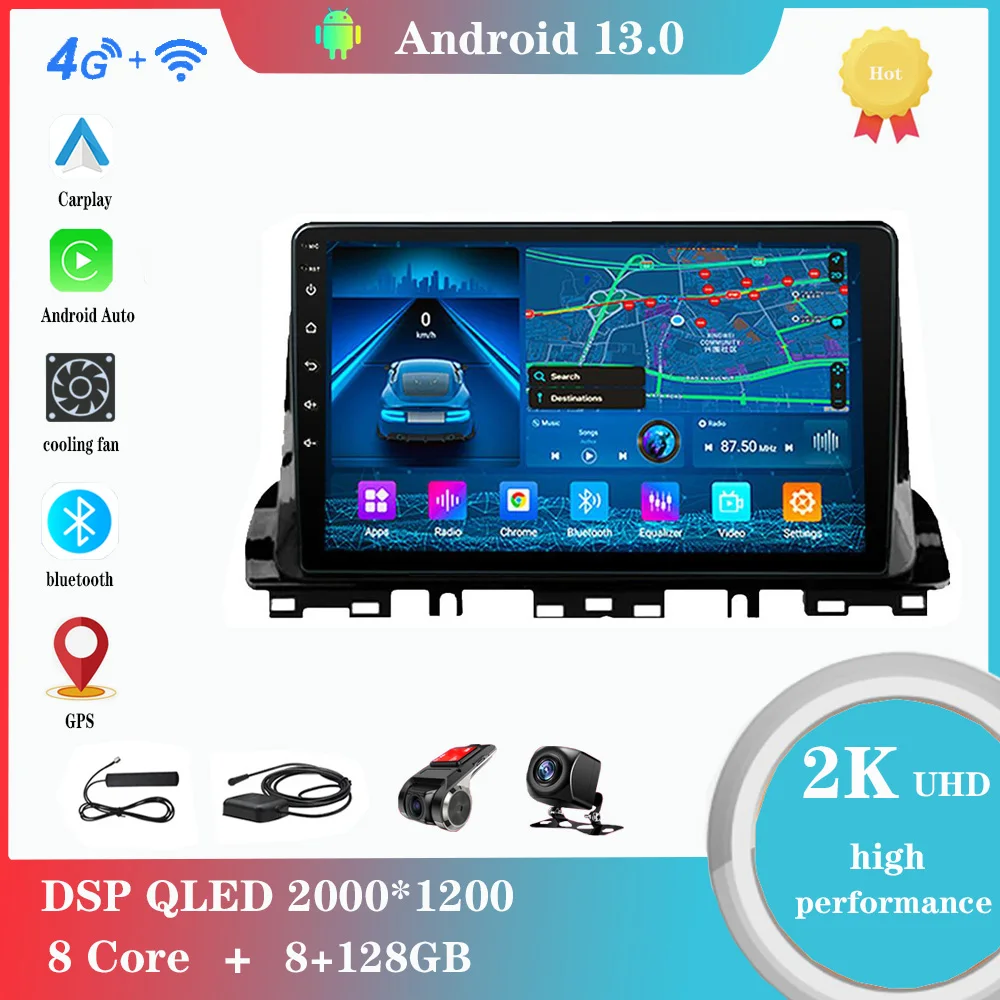 

Android 12.0 For KIA CERATO 4 Forte K3 2018-2020 Multimedia Player Auto Radio GPS Carplay 4G WiFi DSP pantalla para auto